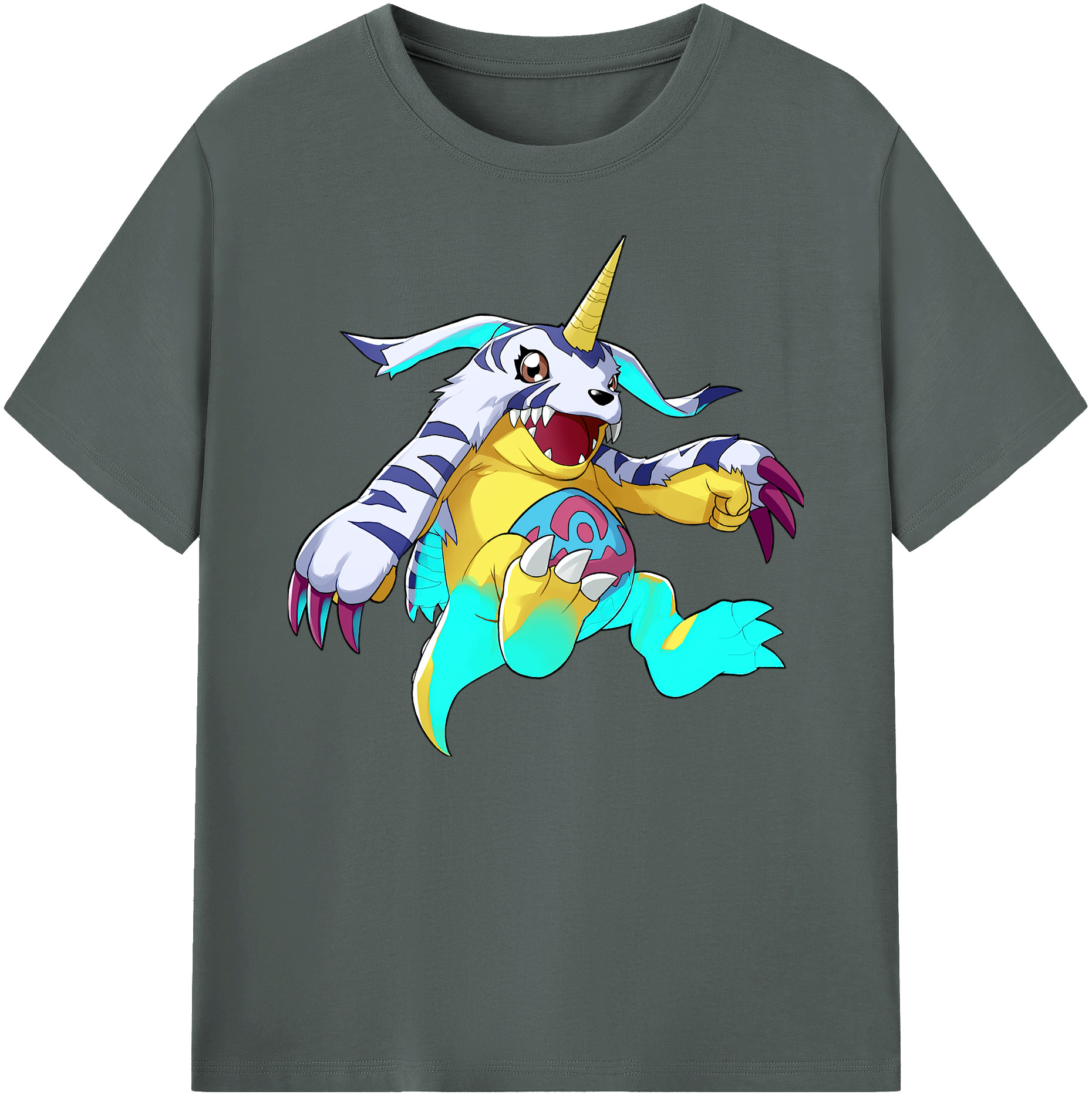 （画像用） Digimon デジタルモンスター/デジモン 綿100％ メンズ半袖Tシャツ｜肌触りやわらか＆通気性
